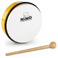 Brand new ✔️ Nino Nino Hand Drum With Beater Yellow 6 In. ????