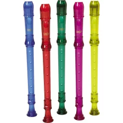 Best Sale ✨ Canto Canto One-Piece Translucent Soprano Recorder With Baroque Fingering Transparent Blue ????