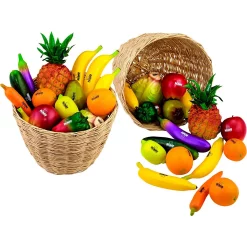 Cheap ???? Nino Nino 36-Piece Fruit And Vegetable Shakers In Basket 36 Pieces Various Colors ⭐