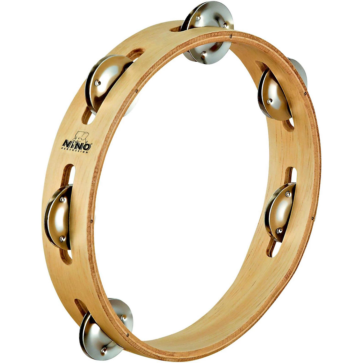 Brand new ⌛ Nino Nino Wood Tambourine 1 Row Natural 8 In. ???? 1 Brand new ⌛ Nino Nino Wood Tambourine 1 Row Natural 8 In. ????