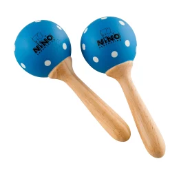 Cheapest ✨ Nino Nino Wood Maracas Blue/White Polka Dots Small ????