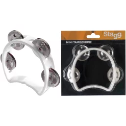 Brand new ???? Stagg Stagg 4 Jingle Cutaway Tambourine White ????