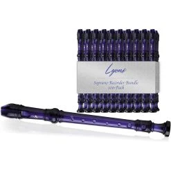 Buy ???? Lyons Lyons Soprano Recorder Value Bundle 100-Pack Transparent Purple ????
