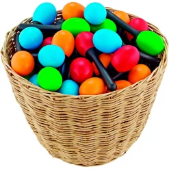 Discount ???? Nino Nino 48-Piece Plastic Egg Maraca Assortment Set With Basket ????