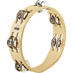 Best Pirce ✔️ Nino Nino Compact Wood Tambourine With Double Row Nickel Silver Plated Steel Jingles ????