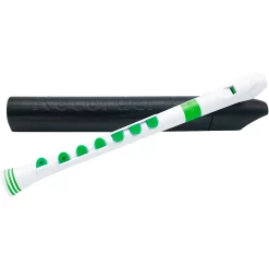 Hot Sale ???? Nuvo Nuvo Recorder+ Baroque Fingering With Hard Case White/Green ????
